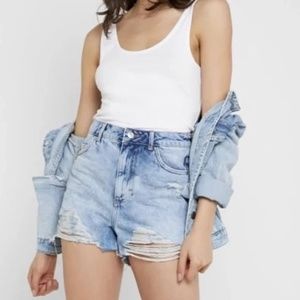 TopShop Distressed Mom Shorts- Never worn